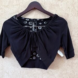 One Step Ahead Black Crop Top